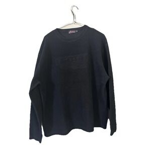 VTG Indian Motorcycles L Crew Neck Fleece Pullover Sweater Black Spell‎ Out